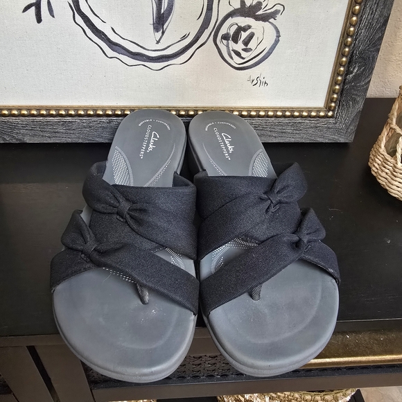 Clarks Women's Cloudsteppers Breeze Rae Cam Wedge Sandals Size 10 - Picture 3 of 7